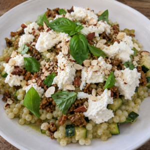 Couscous perlé crème courgette végétarien